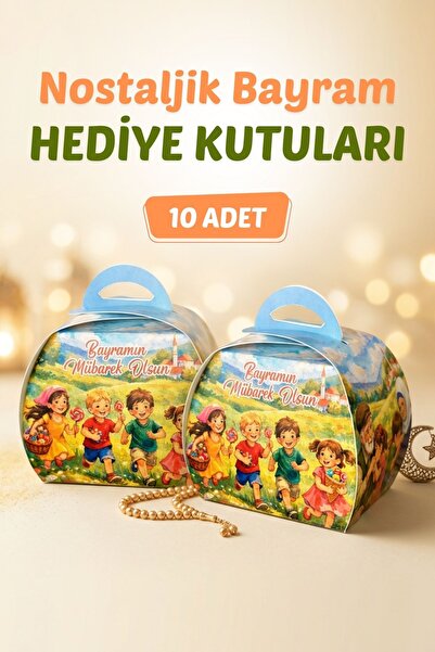 Sticker Ekspres Bayramlık Hediye Kutusu, 10 Adet Özel Tasarım Bayram İçin Hed...