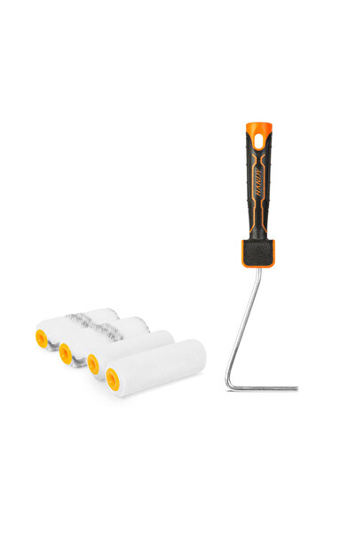 Handy Set for painting, 2+2 pcs. rollers + handle