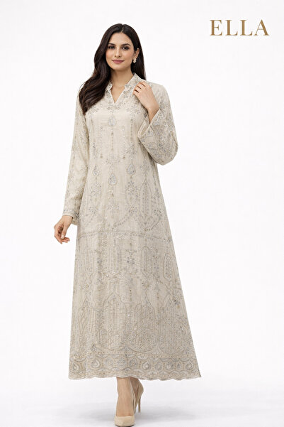 ELLA Eid jalabiya embroidered with royal elegance