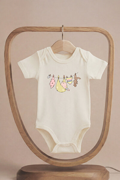 LilJoy Organic 100% Cotton Pack Naughty Baby Printed Short Sleeve Snap Fasten...