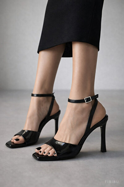 Firibu حذاء نسائي بكعب رفيع وحزام للكاحل مفتوح من الأمام، حذاء كلاسيكي أنيق ل...