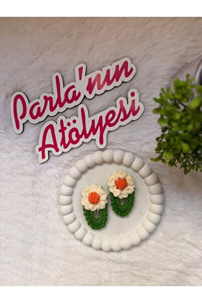 SOFT 2-комплект застібка-кнопка Ручна робота, в'язана ручно Ромашка