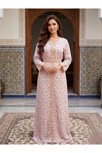 ISHRAQAT AL-AMAL فستان طويل راقي بربطه بالخصر