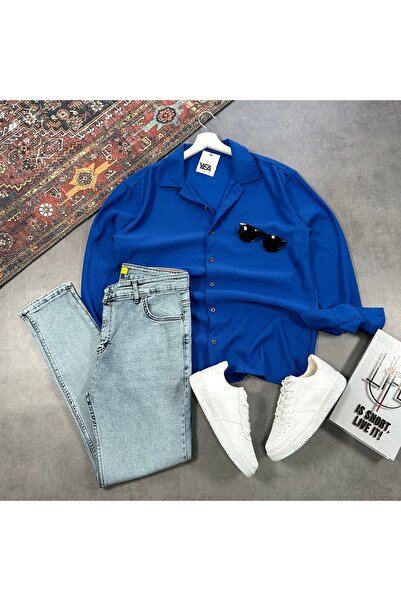 tetramoda Men's Ottoman Corded Fabric Fabric Regular Fit Shirt & Slim Fit Jea...