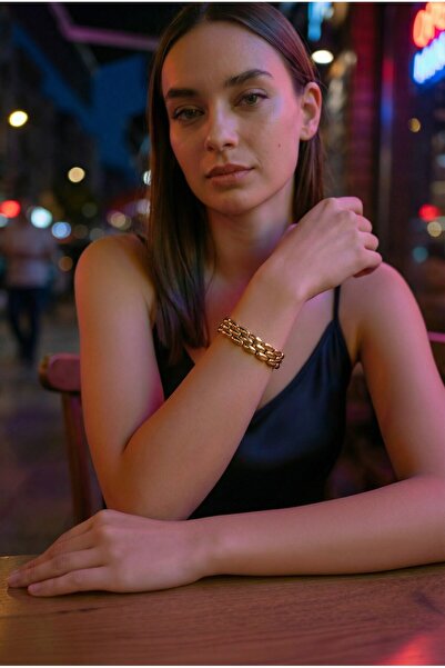 mostbeautifull Gold Lastik Bileklik – Kadın Esnek Altın Renk Minimal Şık Bilezik