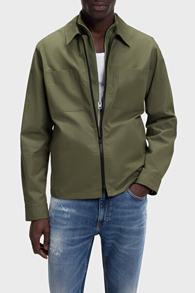 HUGO Pamuk Karışımlı Oversize Fit Fermuarlı Ceket Erkek CEKET 50556274 389
