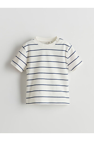 LC Waikiki طاقم الرقبة مخطط طفل رضيع تي شيرت