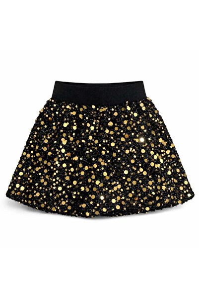 Lolliboomkids Devojčica, mini suknja sa zlatnim šljokicama - Pamučni džersej ...