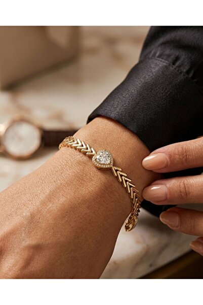 Flaner Paris Accessorize سوار من الفولاذ الذهبي الفاخر - سلسلة Vip 316L سيليت...
