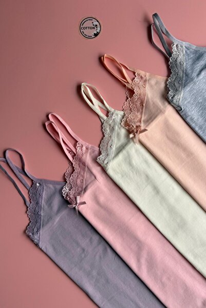 Elosia Velmira Lace |   5-Pack of Cotton V-Neck Lace Pack of Thin String Stra...
