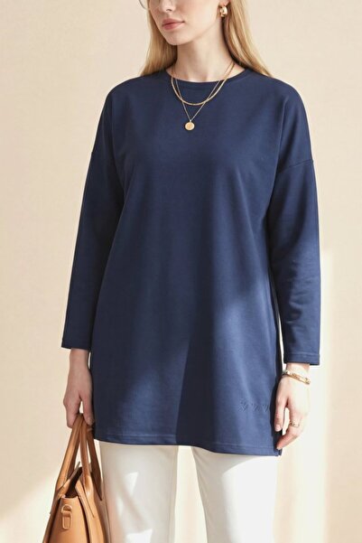 COjans Loose Combed Cotton Tunic with Heart Detail on the Skirt and Slits -Laci