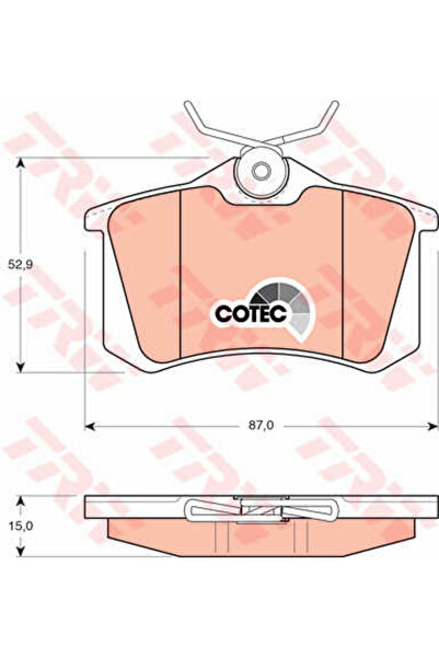 TRW Brake pad set, disc brake GDB823
