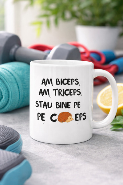 CumparaSMART Personalized mug, I have biceps, I have triceps, I look good on…