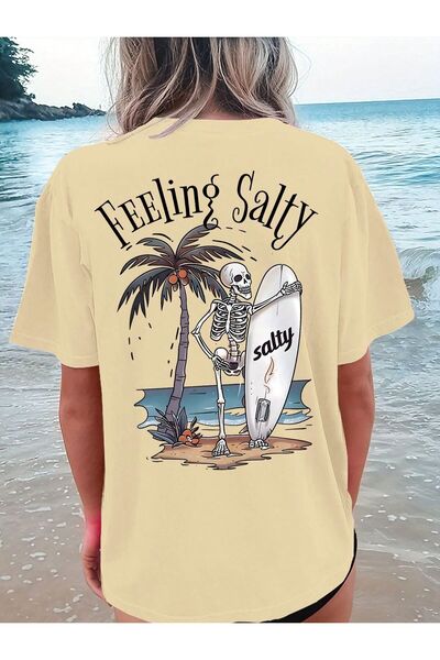 MARKATEM oversized Κοντομάνικο Unisex με τύπωμα Street Sytil T-Shirt