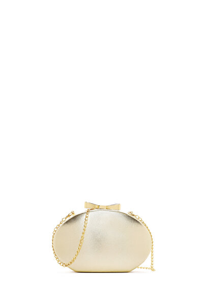 Derimod Women's Gold Chain Strap Piece Mini Metallic Box Evening Dress Bag 26...