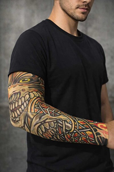 Motofour Dövme desenli giyilebilir kol çorabı