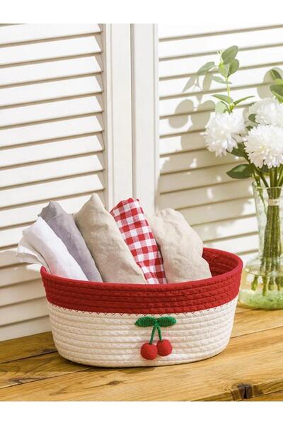 LC Waikiki سلة خوص مختلطة مطرز قطعة 24 سم (S6)