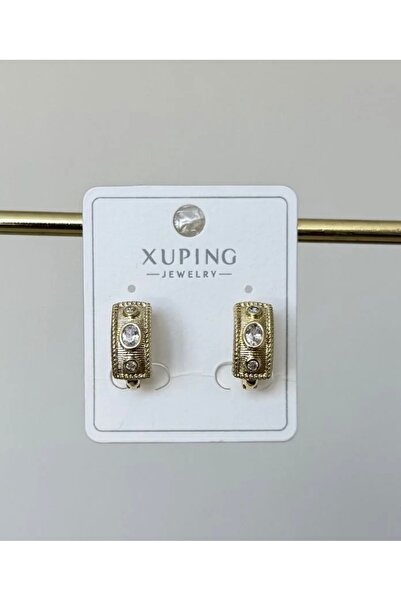 Haziran Accessory Baguette Stone Hoop Steel Women's Earrings