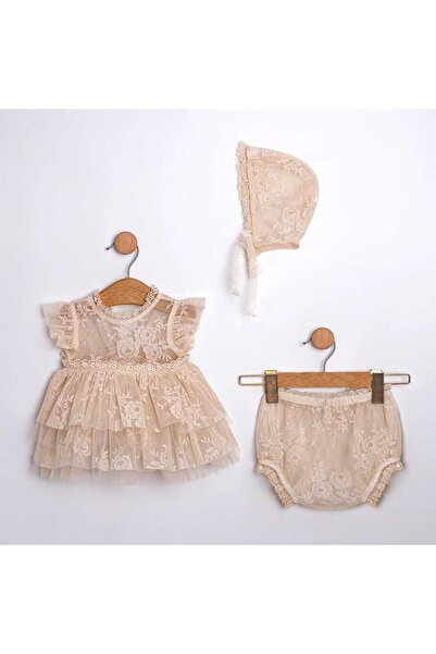 ministok Lina Boneli Pantyhose Lace Baby Girl Dress