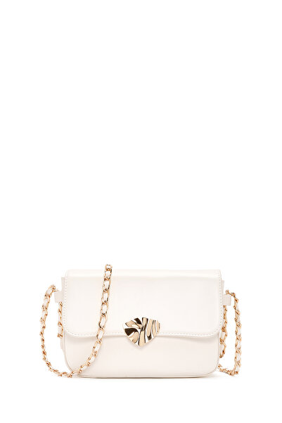 Derimod حذاء نسائي أبيض حمالة سلسلة قطعة حقيبة عابرة للجسم 26SBD281318