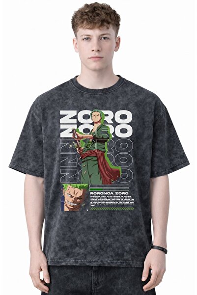 SEVBANO تي شيرت بتصميم Roronoa Zoro One Piece Anime مطبوع للجنسين كبير الحجم ...