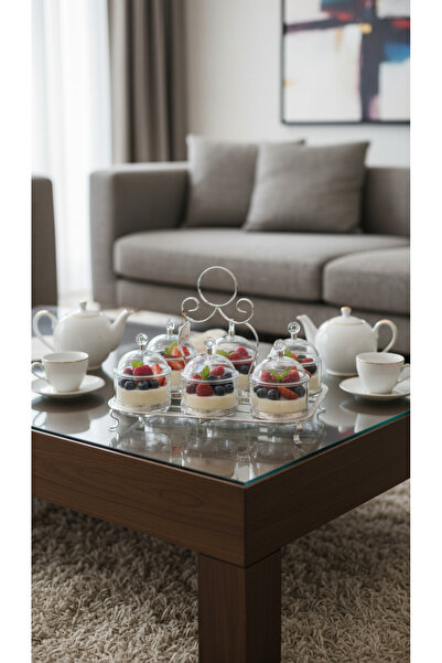 Generic A set of dessert and nut dishes with lids - an elegant touch for comp...