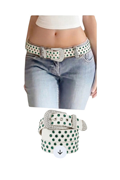 targay Fully Covered with Green Stones Belt I