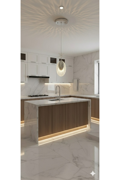 Allians Şık Ay Krom Tekli Sarkıt, 3 Renk Power LED, Mutfak, Koridor, Banyo&Tu...