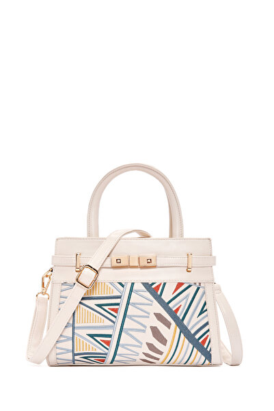 Derimod Women's Cream Printed Long Strap Sleeve Bag Si 26Pbd260126
