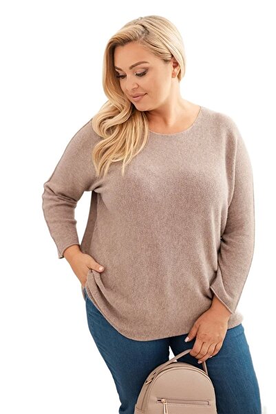 Kesi Fango sweter damski plus size – klasyczny, wygodny, miękki