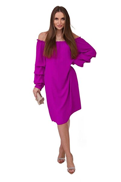 Kesi Rochie spaniolă cu mâneci decorative, violet