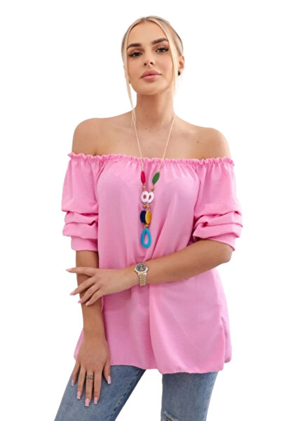 Kesi Light pink Spanish blouse with decorative sleeves