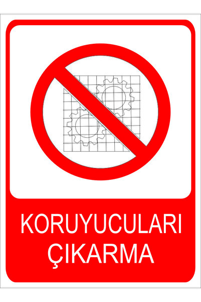 Tembel Baykuş لافتة تحذير لإزالة الحواجز الواقية 20x30 سم فوركس