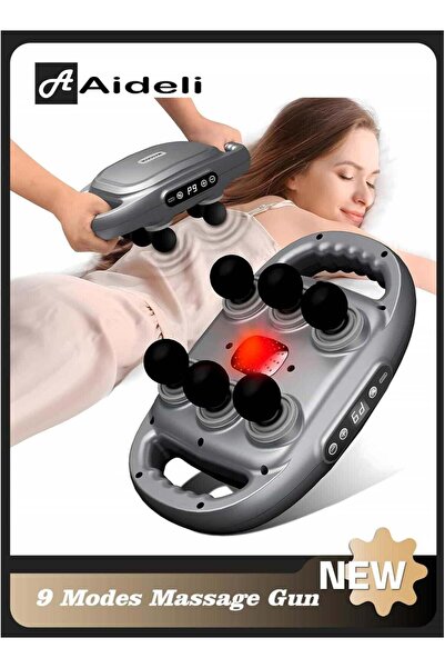 Aideli Massage Gun, 9 Speeds & 9 Modes Deep Tissue Muscle Massager with Heat ...