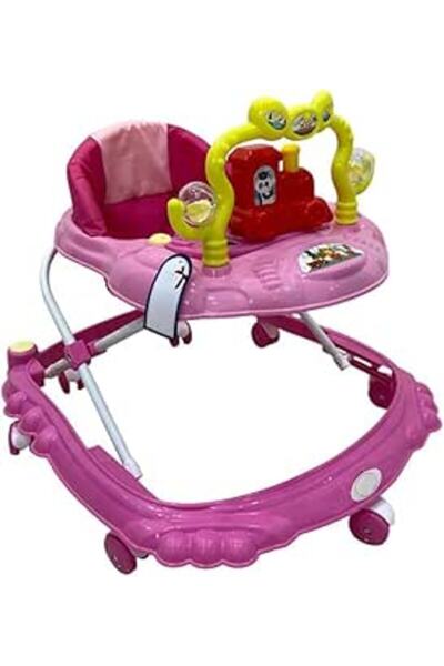 Generic BW20 Baby Walker, Pink Activity Walker with Interactive Toys and Musi...