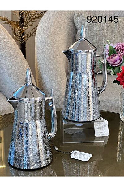 LOUVER طقم ترامس لوفر استيل من الخارج وداخل قزاز سعه لتر و0.7لتر