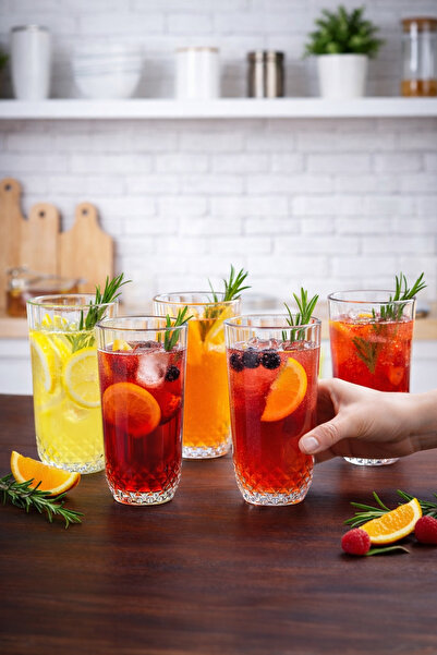 Paşabahçe 6'lı Cam Meşrubat Bardağı Seti- Kokteyl, Meyve Suyu Bardağı ŞIK Tas...