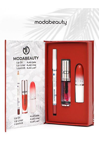 Moda Beauty Makeup set consisting of lip gloss + lip liner + lipstick