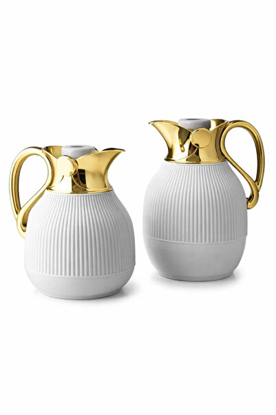 Urbanza 2 Piece Luxury Gold Vacuum Flask Thermos Set Hot & Cold Arabic Coffee...