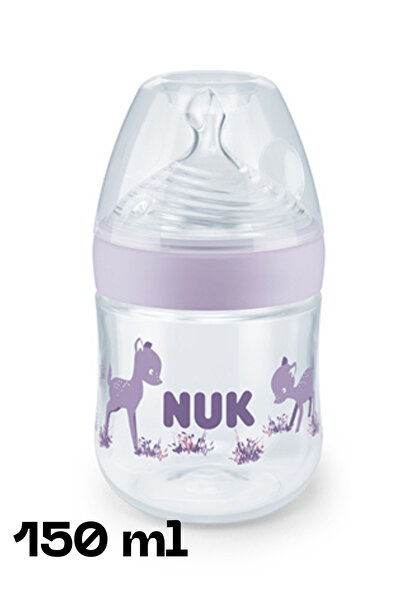 Nuk رضّاعة ناتشر سينس بمؤشر حرارة ومقاس (S) للمواليد حتى 6 أشهر. لون لافندر