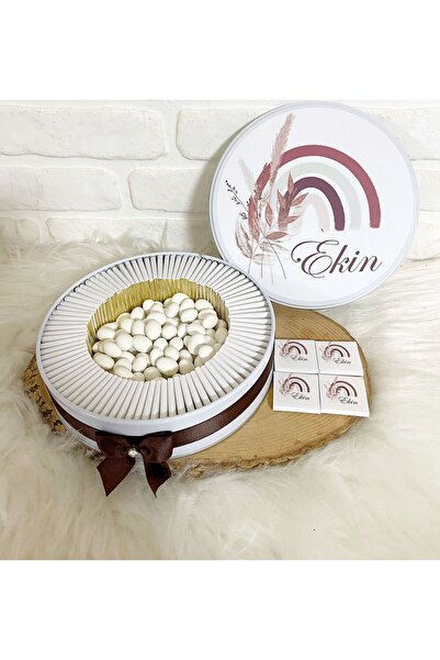 Sweet Story 100 Adet+200 Gr Draje Gökkuşağı Temalı İsme Özel Hoşgeldin Erkek ...