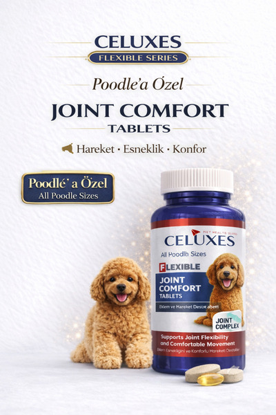 CELUXES Flexible Premium Eklem Desteği Köpek Tablet 75 Adet - Poodle