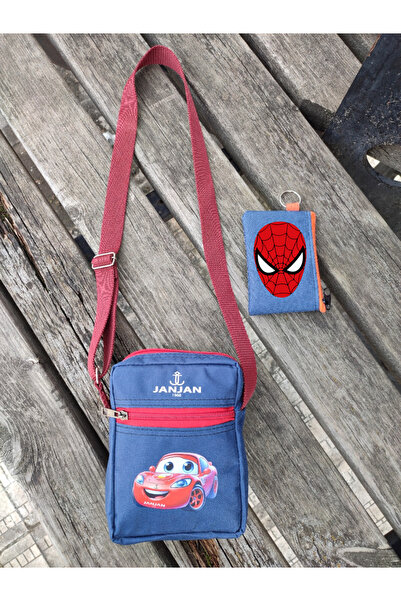 JANJAN طقم للأولاد لليدين والكتفين حقيبة SI مع C محفظة، طقم للأطفال C محفظة ح...