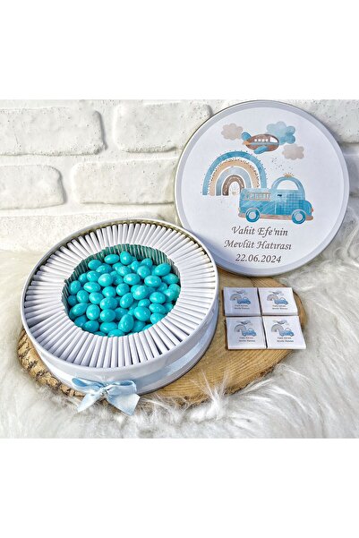 Sweet Story 50 Adet+200 Gr Drajeli Araba Gökkuşağı Temalı İsme Özel Hoşgeldin...
