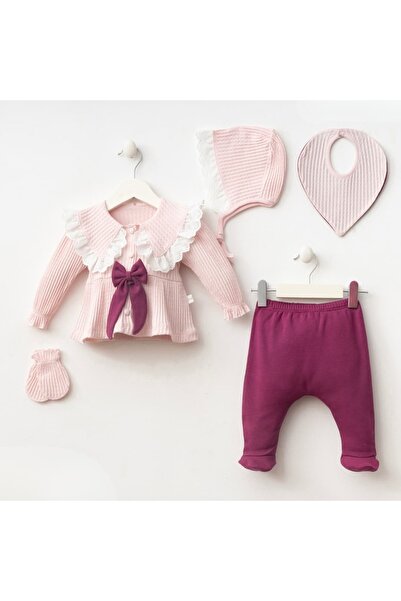 STRAWBABY Kız Bebek 0-3 Ay Mary 5'Li Hastane Çıkış Seti