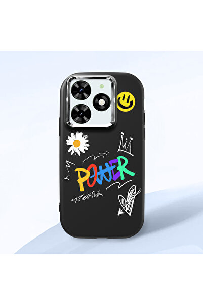 ucuc حافظة من السيليكون الأسود متوافقة مع هاتف Infinix Smart 8/8 Pro مع حماية...