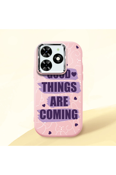 ucuc حافظة من السيليكون الوردي متوافقة مع هاتف Infinix Smart 8/8 Pro مزودة بـ...