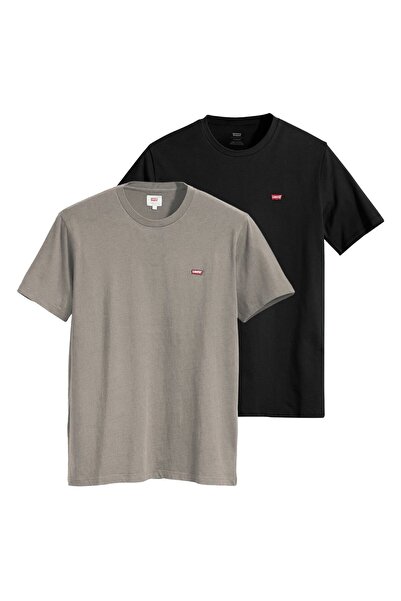 Levi's Herren T-Shirt 2er Pack - "Original Housemark Tee", Rundhals, Baumwolle