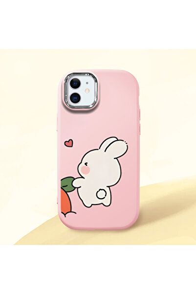 ucuc حافظة سيليكون وردية اللون متوافقة مع هاتف iPhone 11 مع حماية للكاميرا ما...