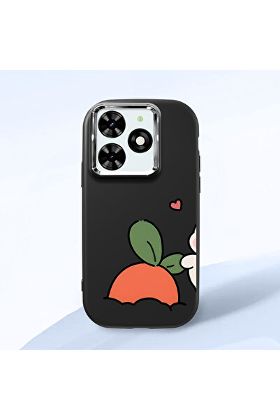 ucuc حافظة سيليكون سوداء متوافقة مع هاتف Infinix Hot 40i مع حماية للكاميرا ما...